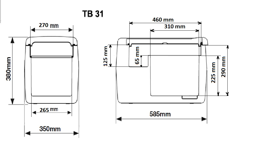 Компрессорный автохолодильник Indel B TB31