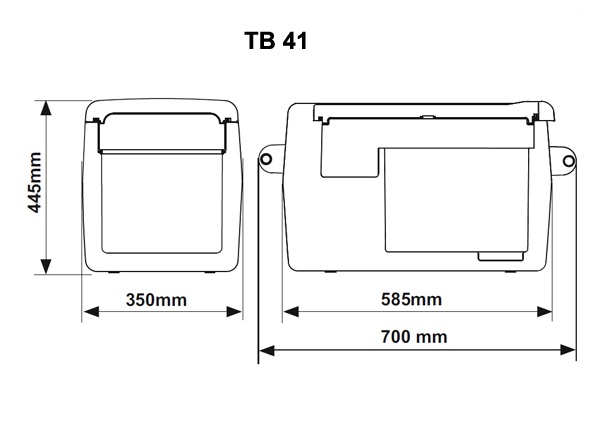 Компрессорный автохолодильник Indel B TB41